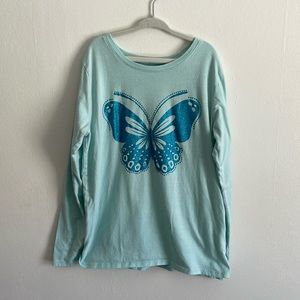 Children’s Place Glitter Butterfly Tee Girls 10/12